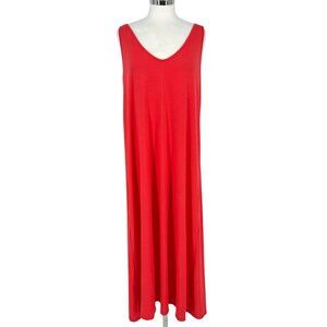 Kidsform Tank Maxi Beach Cover-up Dress Pink Size Large NWT